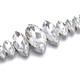 47" Marquise Rhinestone Diamante Silver Waist Belts for Women Fashion Accessory
